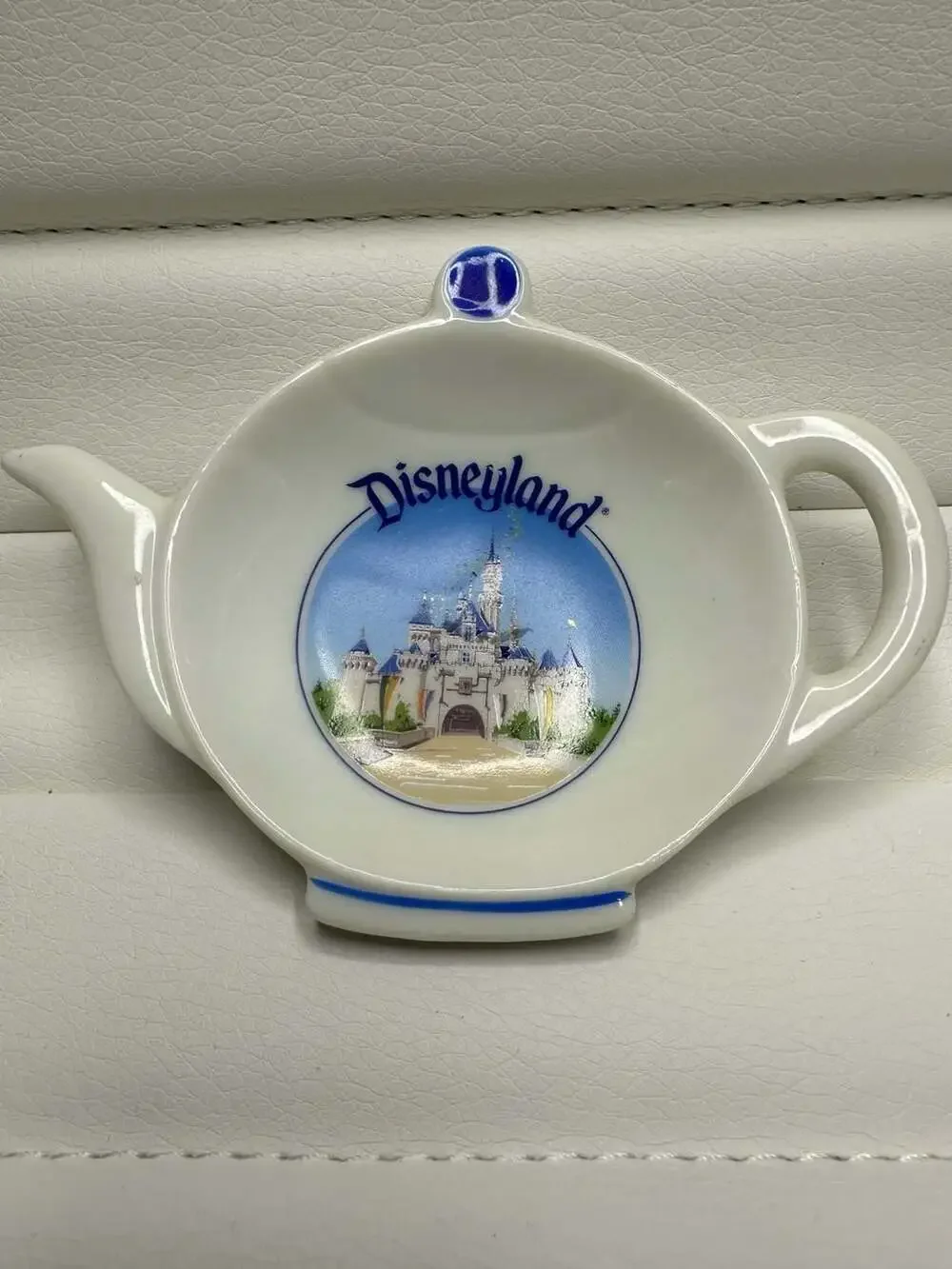 Vintage Disneyland Ceramic Teapot-Shaped Tea Bag Holder Made in Japan